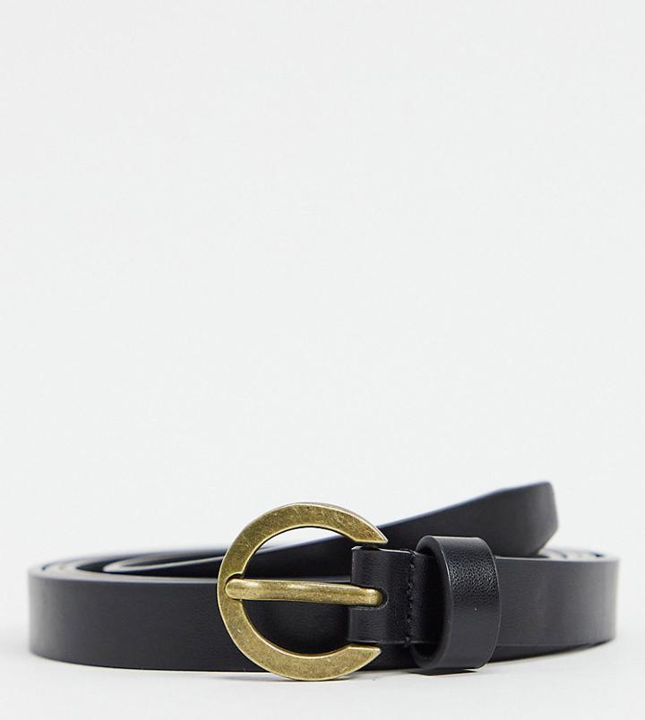 Asos Design Curve Vintage Look Waist And Hip Jeans Belt In Black