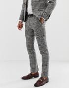 Twisted Tailor Super Skinny Suit Pants In Harris Tweed - Gray