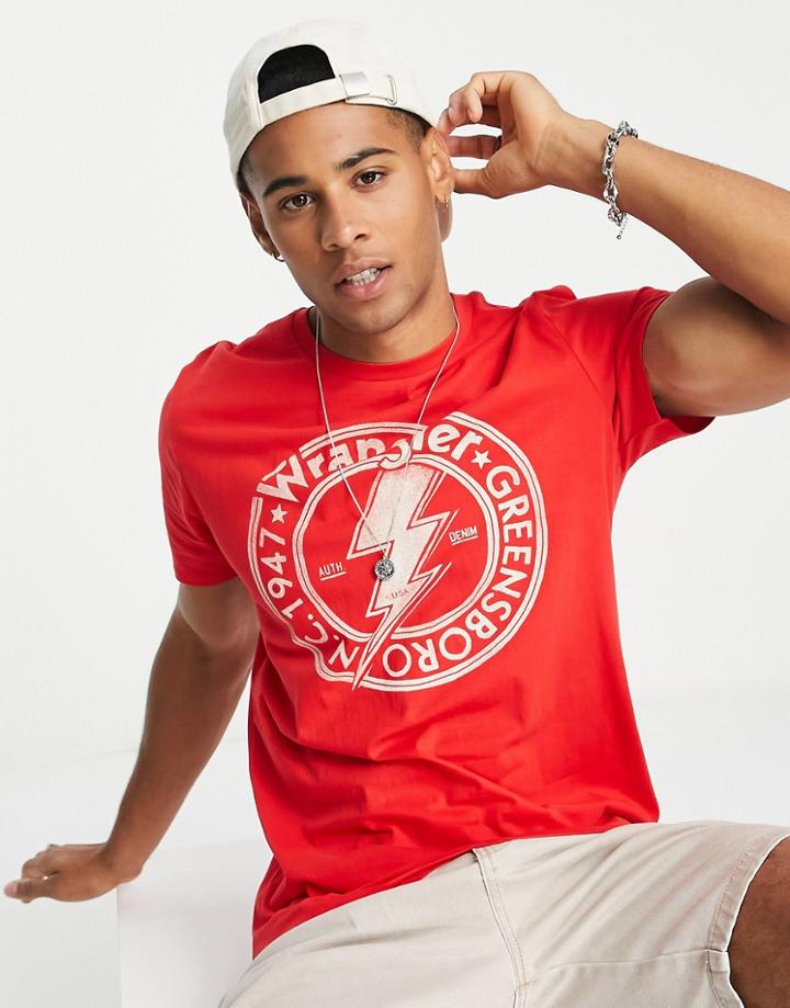 Wrangler T-shirt With Logo In Red