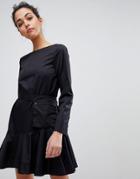 Sportmax Code Flippy Dress With Utility Belt - Black