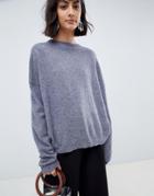 Asos White 100% Cashmere Sweater With Crew Neck - Gray