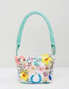Asos Salon Embellished Grab Clutch Bag - Multi