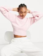 Asos Design Mix & Match Lounge Premium Knit Crew Neck Sweatshirt In Pink