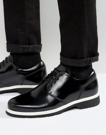 Zign Leather Derby Shoes - Black