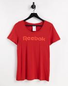 Reebok Training Essentials Graphic Vector T-shirt In Red