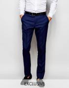 Selected Homme Exclusive Tuxedo Suit Pants In Skinny Fit - Navy