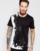 Only & Sons T-shirt With Monochrome Print - Black