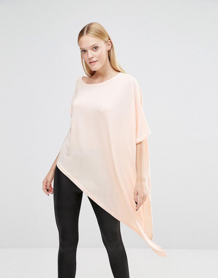 Ax Paris Knitted Asymmetric Top - Pink