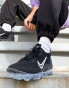 Nike Air Vapormax 2021 Fk Sneakers In Black And Silver