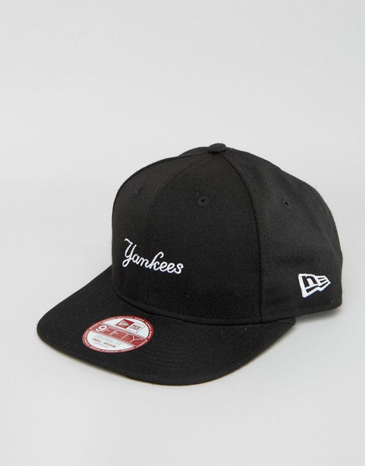 New Era 9fifty Snapback Cap Ny Yankees Wool - Black