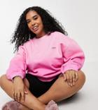 Loose Threads Plus Relaxed Lounge Sweatshirt In Ombre Set-white