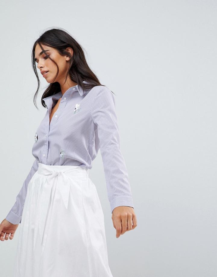 The English Factory Shirt With Patch Detail - Blue