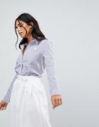 The English Factory Shirt With Patch Detail - Blue