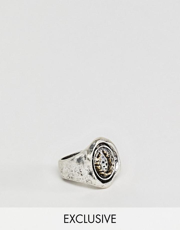 Reclaimed Vintage Inspired Round Silver Ring Exclusive To Asos - Silver