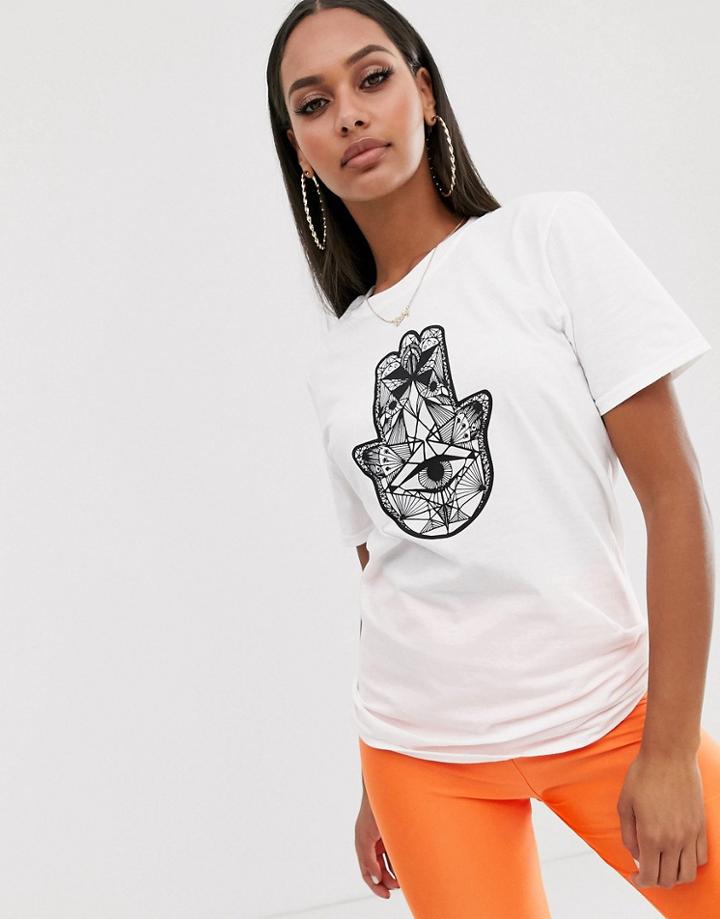 Hnr Ldn Hand Graphic Print T-shirt-white