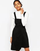 Wood Wood Maria Pinafore Dress With Detatchable Top - Black