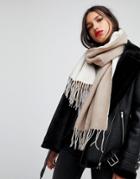 New Look Double Plain Scarf - Brown