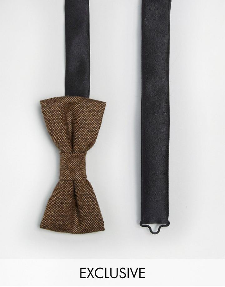 Heart & Dagger Bow Tie - Brown