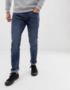 Esprit Slim Fit Jean In Dark Blue Wash - Blue