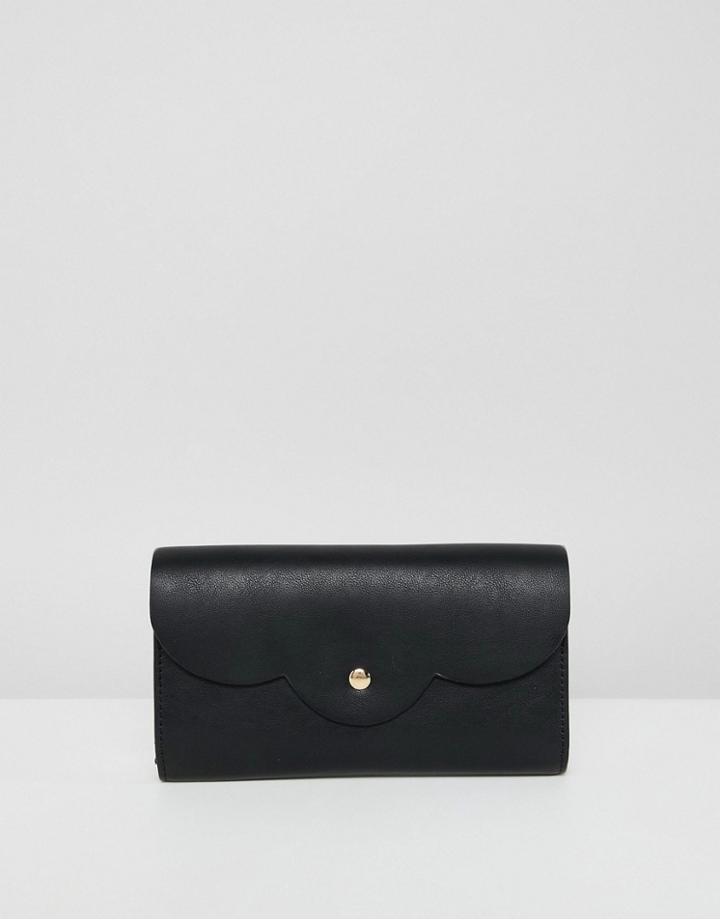 Asos Design Scallop Purse - Black