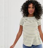 Asos Design Maternity Crew Neck T-shirt In Stripe