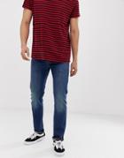 Levi's 511 Slim Fit Low Rise Jeans In Party Pants Warp Mid Wash-blue