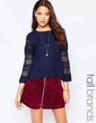 Vero Moda Tall Lace Sleeve Shell Top - Total Ecplise