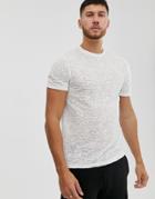 River Island Burnout T-shirt In White
