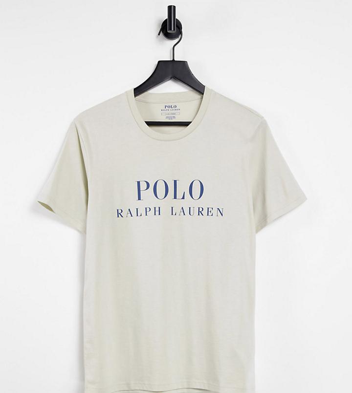 Polo Ralph Lauren X Asos Exclusive Collab Lounge T-shirt In Beige With Chest Logo-neutral
