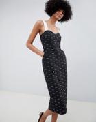 Asos White Dash Embroidered Cami Dress - Multi