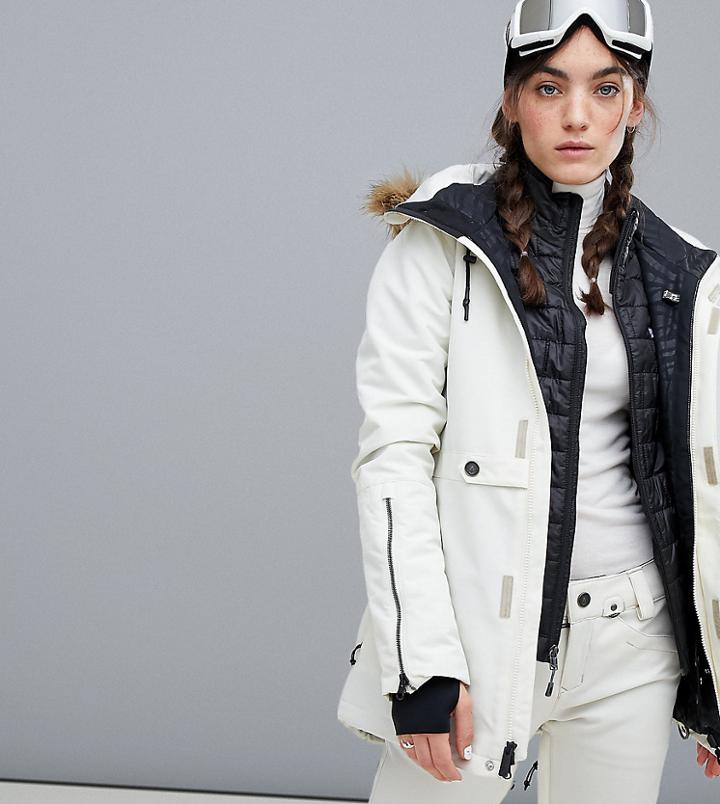 Volcom Fawn Insulated Jacket In White - White