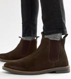 Silver Street Wide Fit Chelsea Boots In Brown Suede - Brown