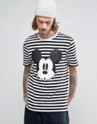 Asos Mickey Mouse Stripe T-shirt - White