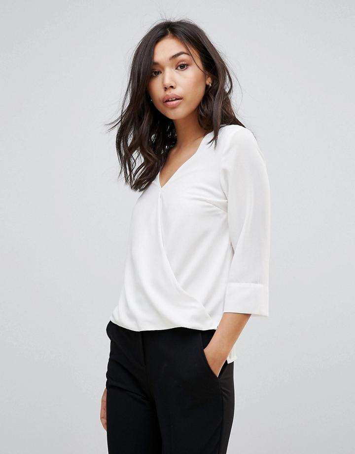 Vero Moda Wrap Blouse-white