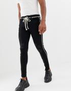 The Couture Club Skinny Jeans With Side Stripe-black