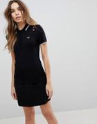 Fred Perry Amy Winehouse Foundation Knit Polo With Heart Embroidery - Black