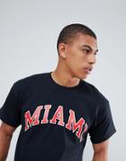 New Look T-shirt With Miami Print In Black - Black
