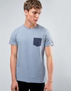 Tommy Hilfiger T-shirt With Contrast Pocket In Blue - Blue
