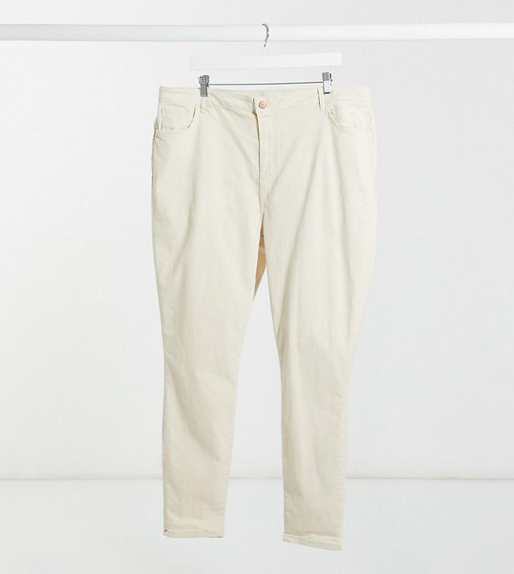 Vero Moda Curve Skinny Jeans In White