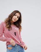 Only Kellie Pop Print Long Sleeved Top - Red