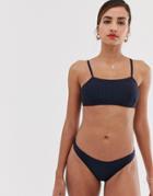 Y.a.s Square Neck Bikini Top-navy