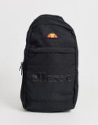 Ellesse Caltan Drop Bag With Orange Strap In Black - Black