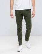 Hoxton Denim Jeans Khaki Camo Skinny Jean - Green