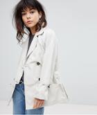 Vero Moda Trench Jacket With Shoulder Detail - Beige