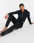 Paul Smith Zip Through Tape Detail Hoodie In Black