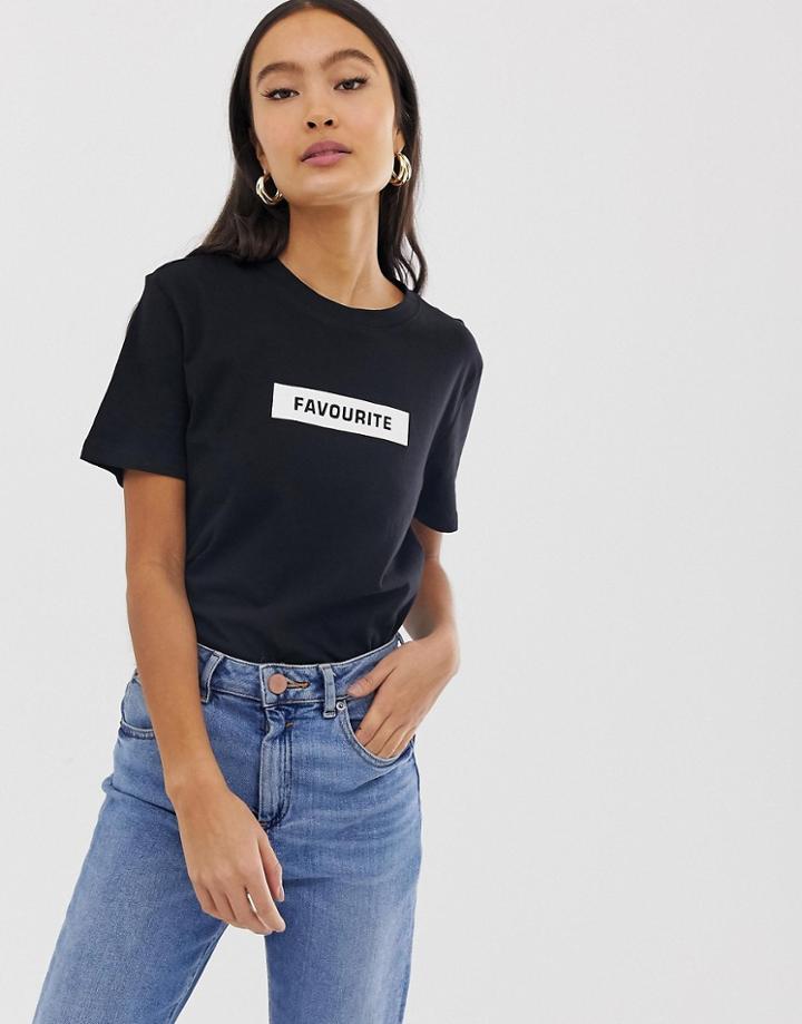 Only Slogan Tee - Black