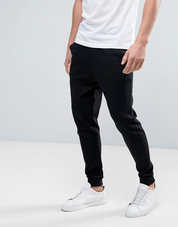 Hugo By Hugo Boss Derkins Joggers Cuffed Small Logo In Black - Black