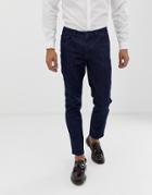 Asos Design Slim Smart Jeans In Indigo - Blue