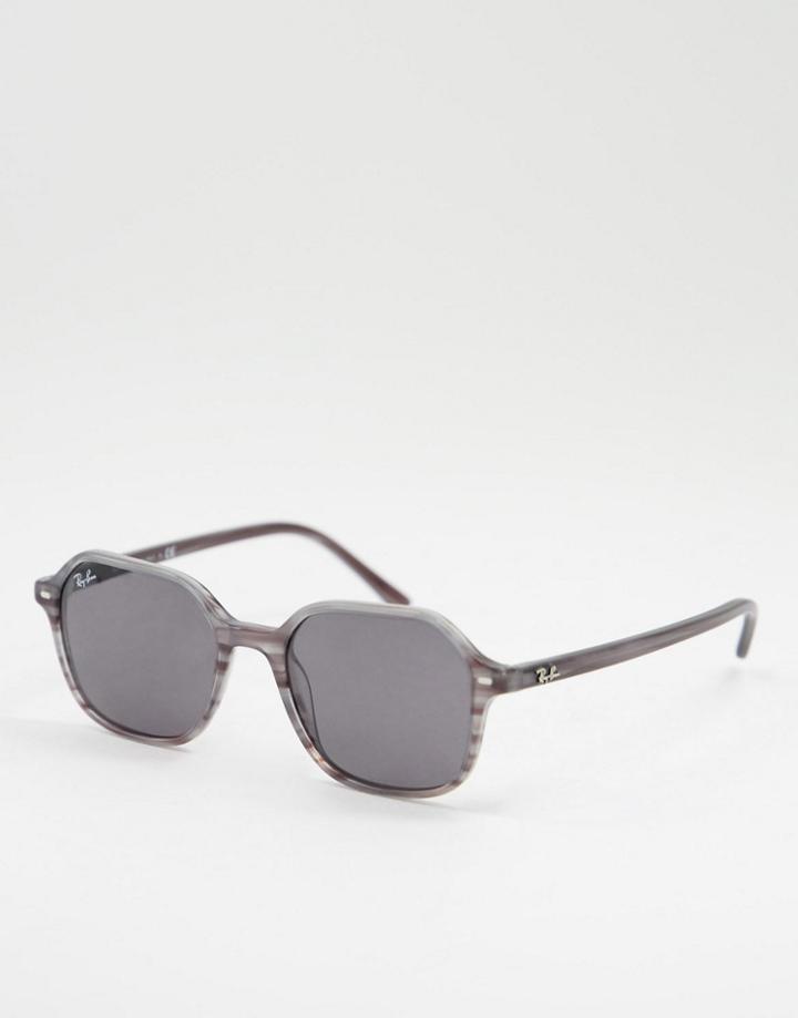 Ray-ban Unisex John Square Sunglasses In Gray 0rb2194-grey