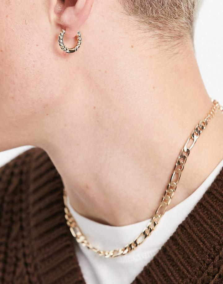 Designb Twisted Hoop And Stud Earring Set In Gold